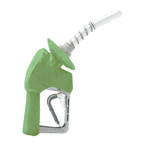 Husky XS 159561-033 3/4 inch Light Duty Diesel Nozzle with Three Position Hold Open Clip and Waffle Splash Guard - Green