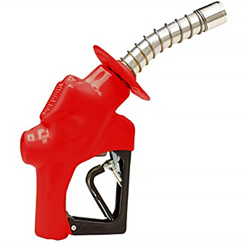 Husky 177610-02 VIIIS Red Heavy Duty Diesel Nozzle with Three Notch Hold Open Clip