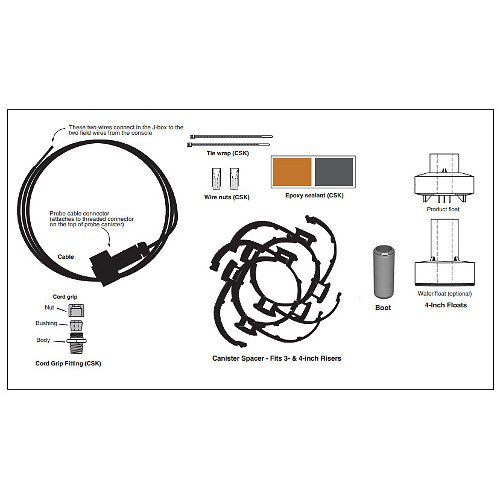 Veeder Root 846400-014 Four-Inch Mag Plus Replacement Float Kit for Alternative Fluids with 10-Foot Cable