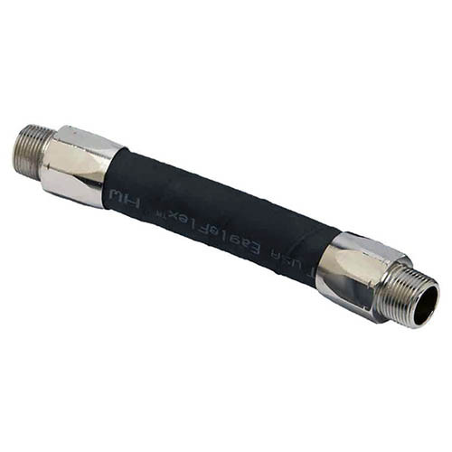 Husky CP16HW.75 1” x 9" Black Hardwall Assembly Hose with Brass Couplings