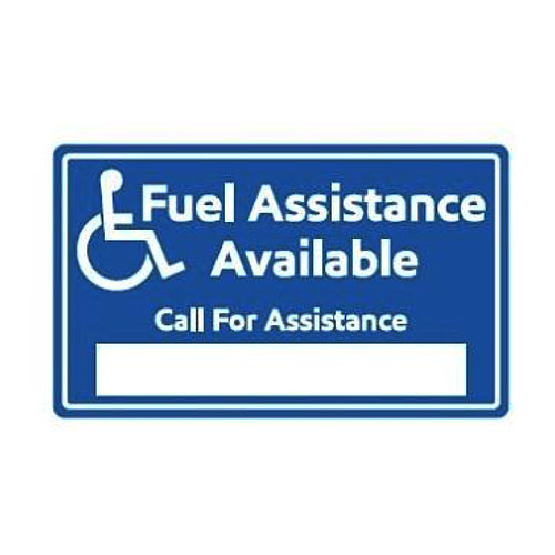 Performance Ink PID-AD-FL Fuel Assistance Available Decal
