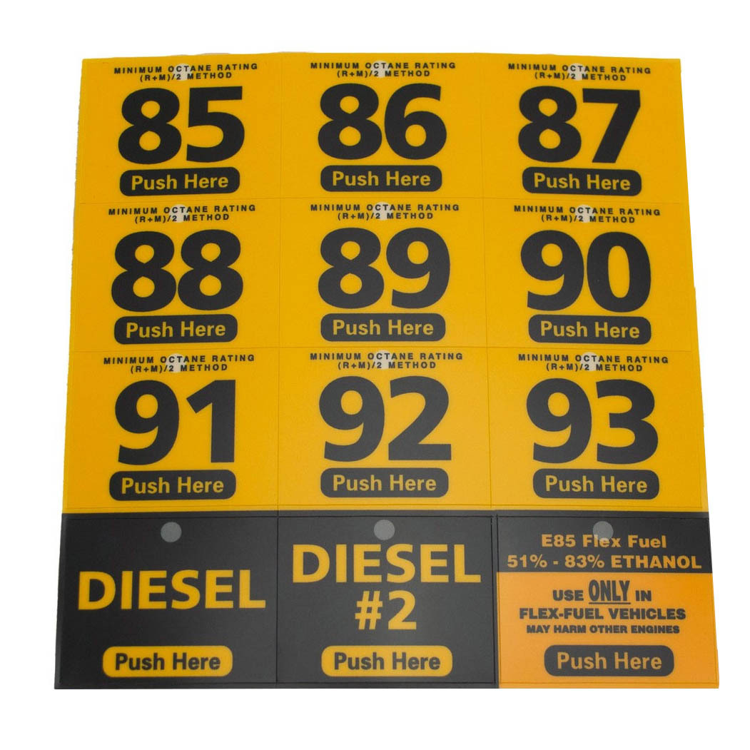 Generic WU008231-0001 85-93 Octane Actuator Decal Kit for Helix Dispenser