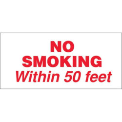 United Sign MD-177 13-Inch x 6-Inch "NO SMOKING WITHIN 50 FT" Decal