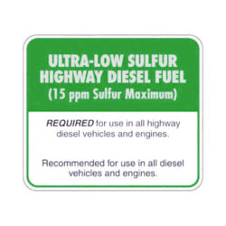 Ultra-Low Sulfur Highway Diesel Fuel (15 ppm Sulfur Max) Decal