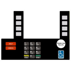 Gilbarco T50038-134A Generic Infoscreen Keypad Overlay